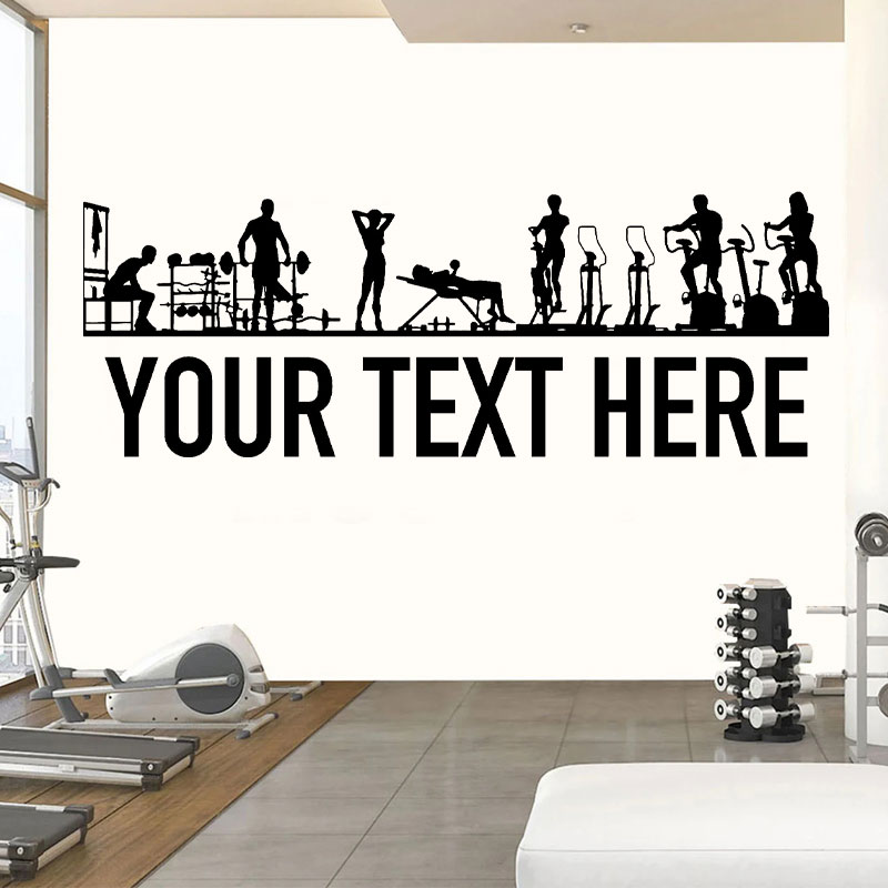 Crossfit Equipment - Naklejki ścienne na siłownię Ludzie i
